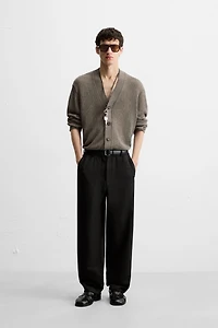 TEXTURED REGULAR FIT PANTS