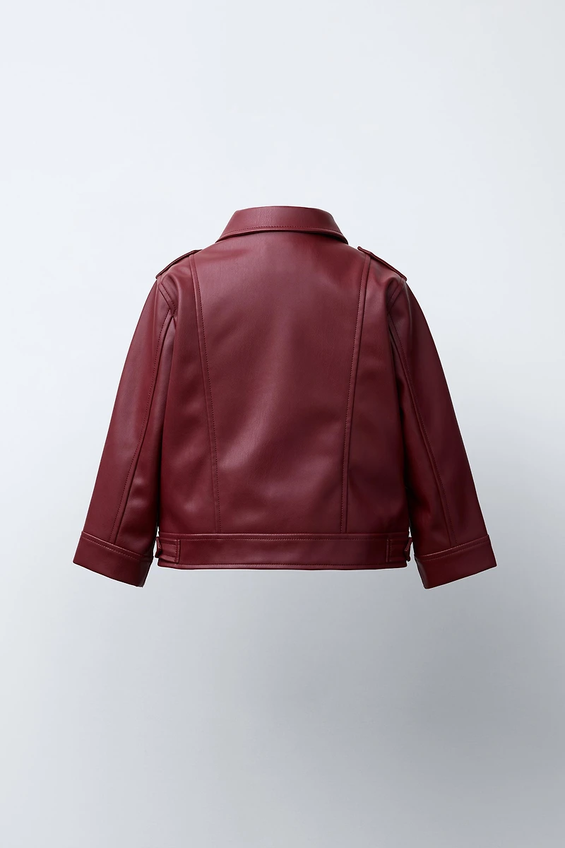 FAUX LEATHER BUCKLE JACKET