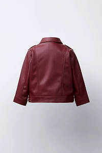 FAUX LEATHER BUCKLE JACKET