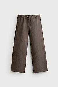 100% LINEN RELAXED FIT PANTS