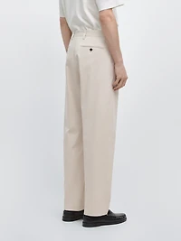 Tailored fit barrel trousers
