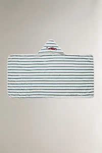 CHILDREN'S RACING DOG HOODED BATH TOWEL