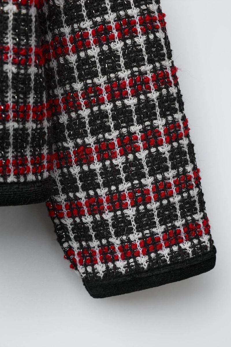 VELVET BOW STRUCTURE JACKET