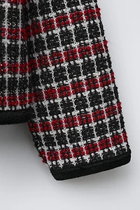 VELVET BOW STRUCTURE JACKET