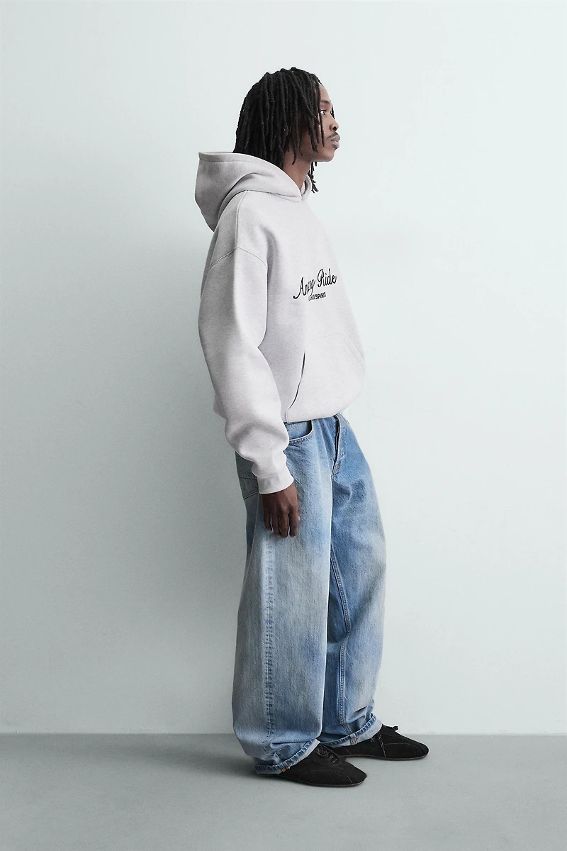 COMBINATION TEXT SWEATSHIRT