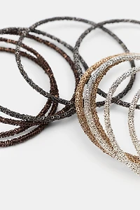 LOT DE BRACELETS MÉTALLIQUES COMBINÉS