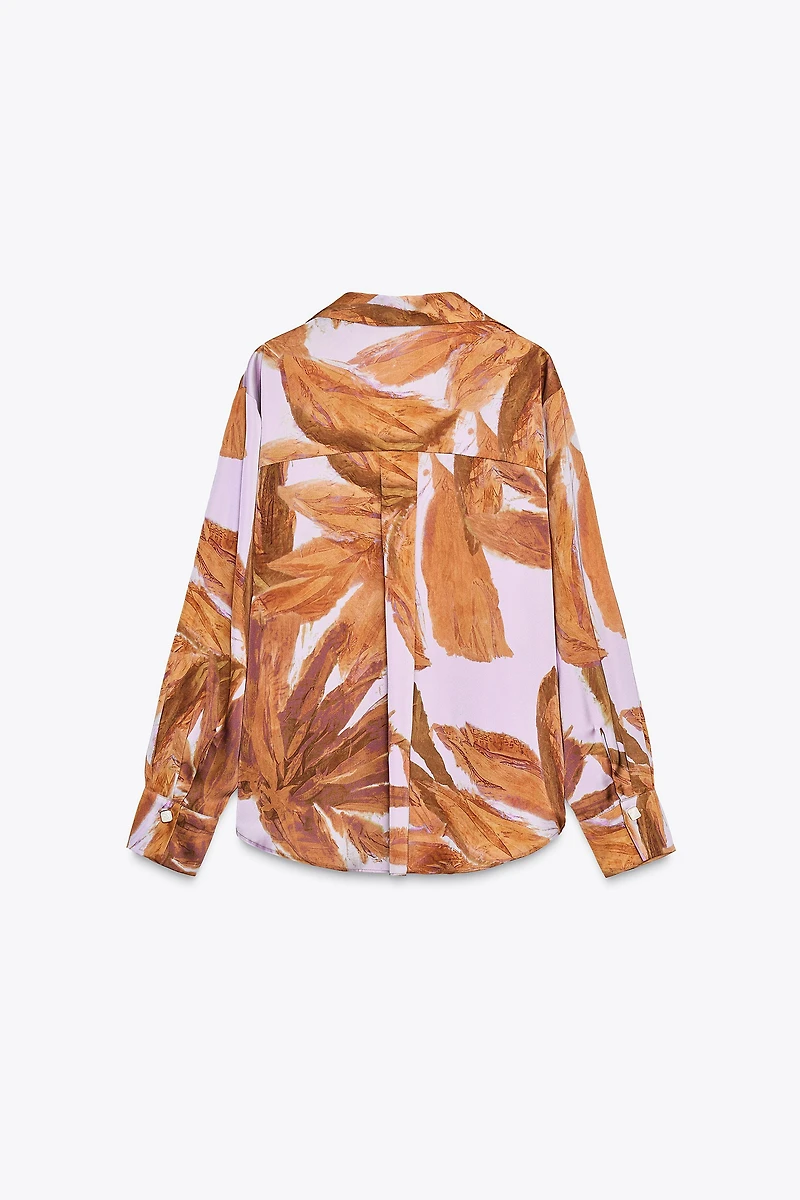 CHEMISE SATINÉE IMPRIMÉE