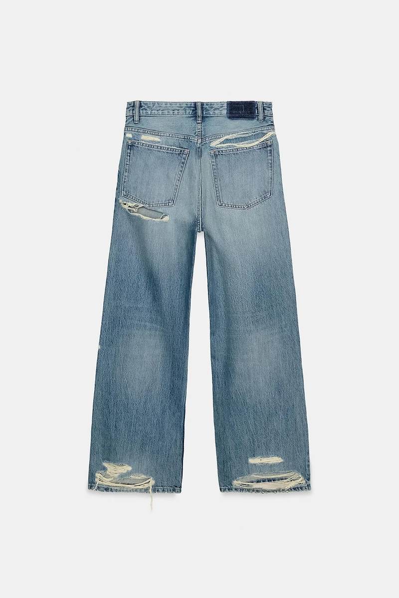 JEANS TRF BOYFRIEND DÉCHIRURES TAILLE NORMALE