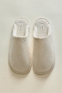 JACQUARD MULE SLIPPERS