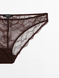Culotte dentelle détail blonde