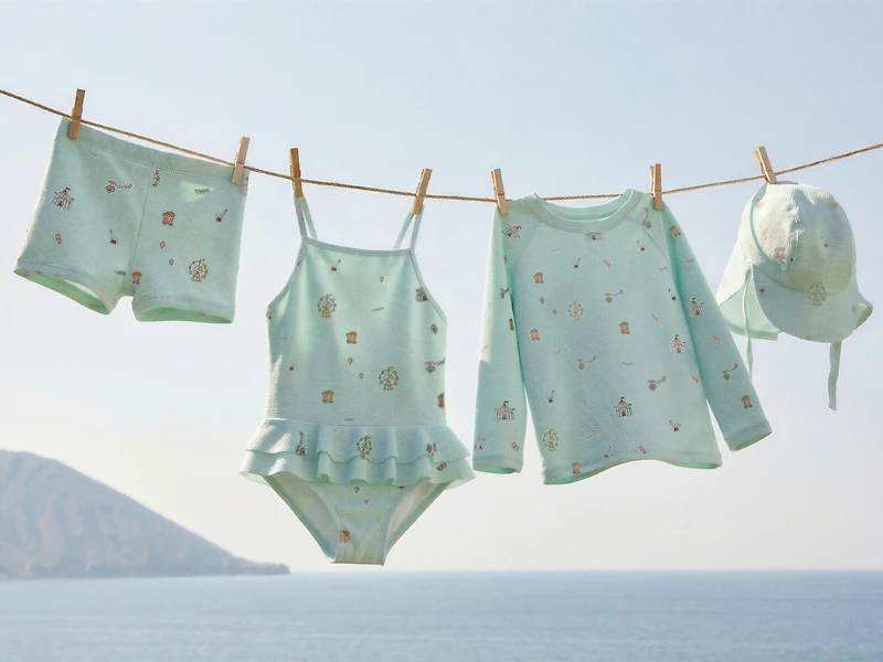 1-6 YEARS/ CIRCUS RUFFLE SWIMSUIT