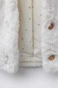 FAUX FUR HOODIE JACKET