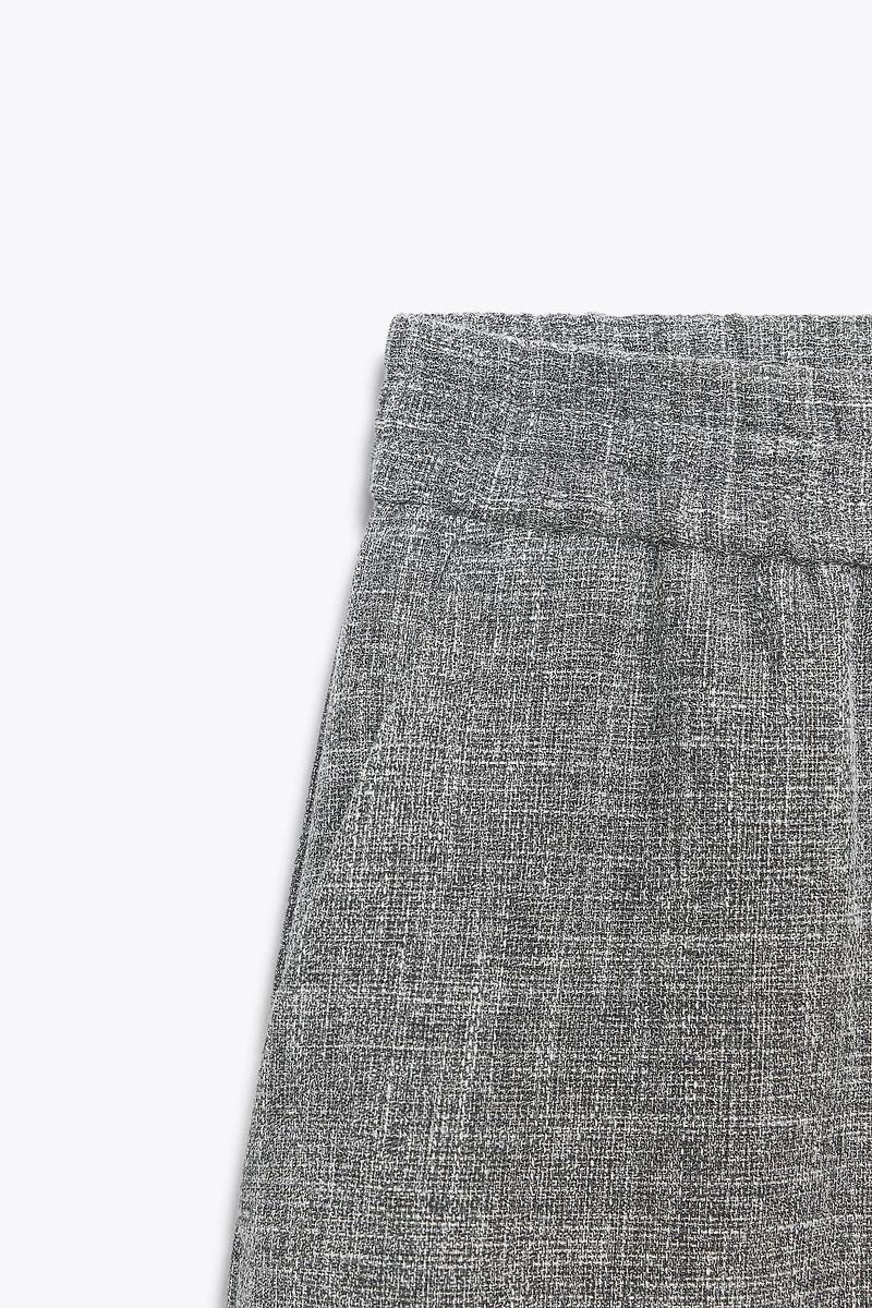 HEATHERED WIDE LEG PANTS