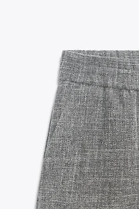 HEATHERED WIDE LEG PANTS
