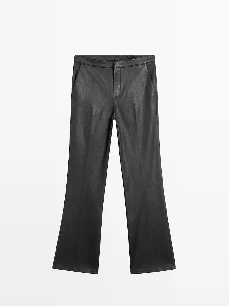 Flared cropped trousers