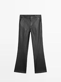 Flared cropped trousers