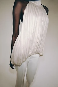 ZW COLLECTION PLEATED HALTER TOP