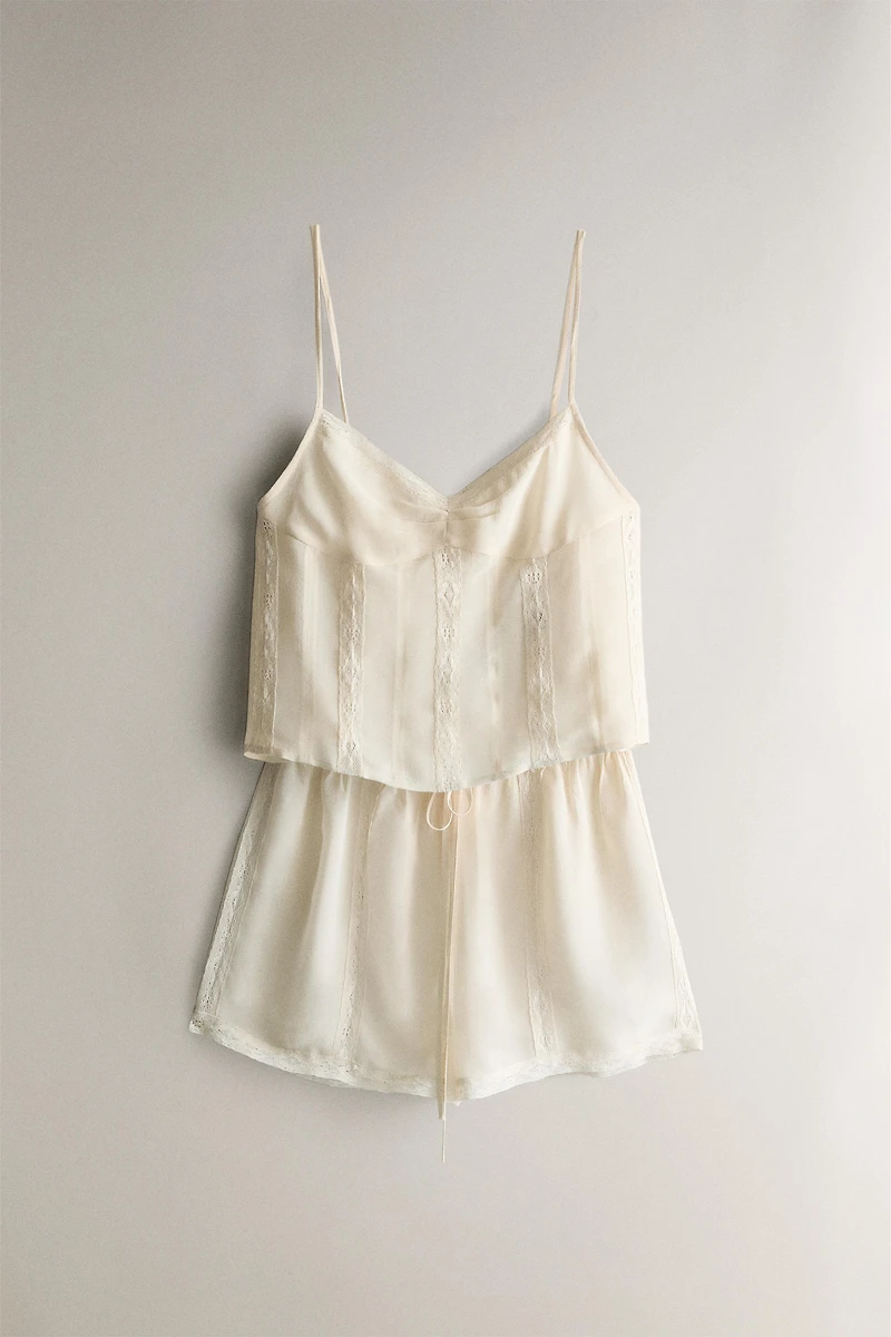 LACE COTTON SHORTS