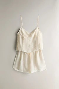 LACE COTTON SHORTS