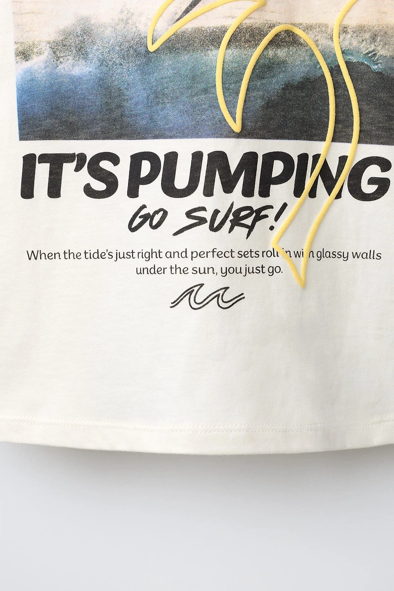 SURF PHOTO PRINT T-SHIRT