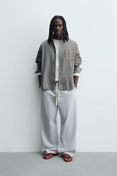PANTALON BAGGY À RAYURES