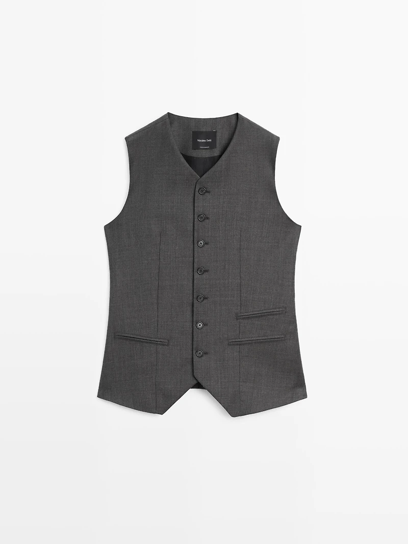 Gilet de costume 100 % laine