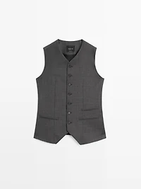 Gilet de costume 100 % laine