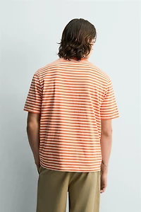 REGULAR FIT STRIPED JACQUARD T-SHIRT