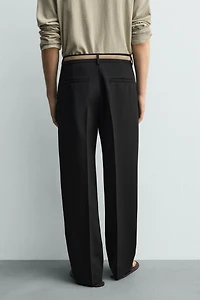 PANTALON COURT COUPE LARGE À PLIS