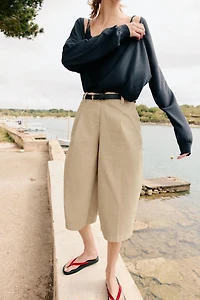 LONG BELTED SHORTS