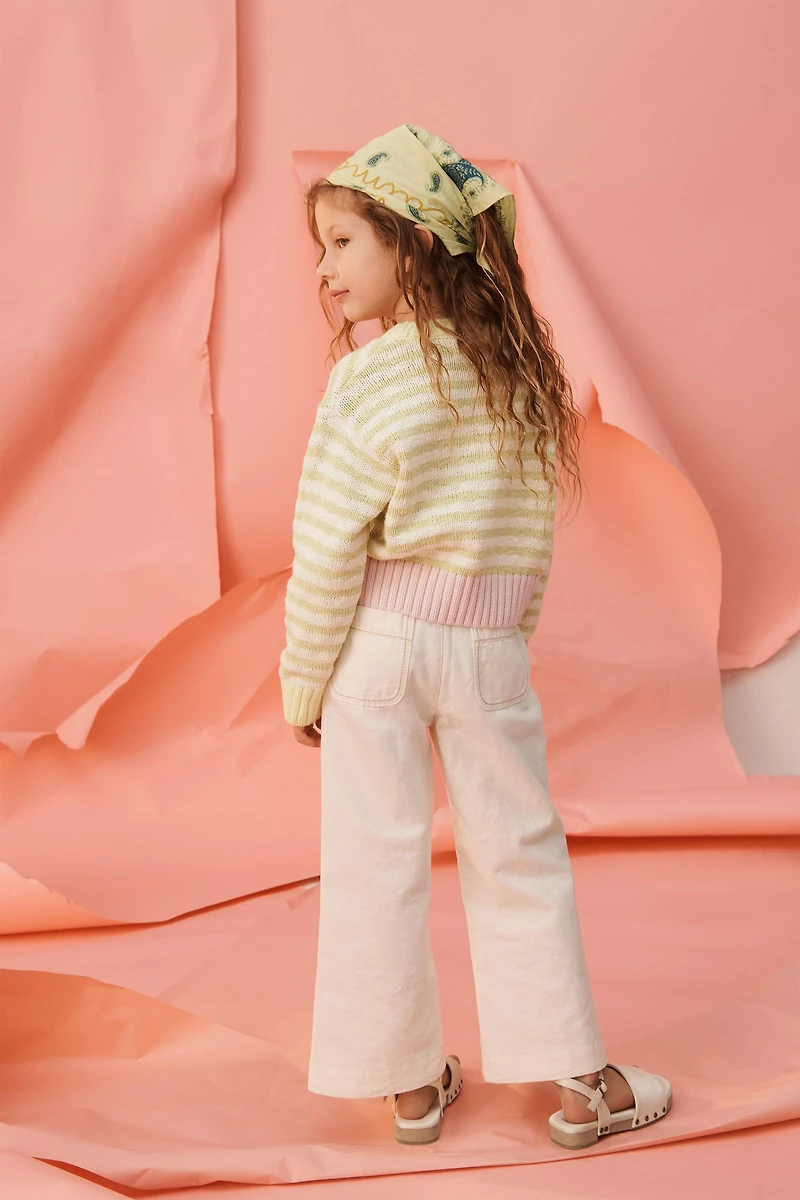 LIMITED EDITION FLORAL EMBROIDERED STRIPED KNIT JUMPER
