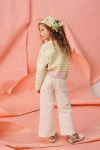 LIMITED EDITION FLORAL EMBROIDERED STRIPED KNIT JUMPER