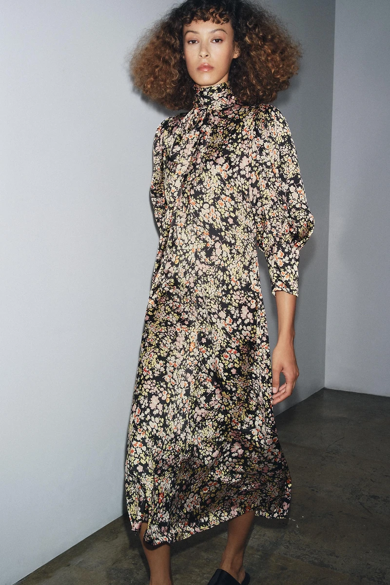 ZW COLLECTION FLORAL MIDI DRESS