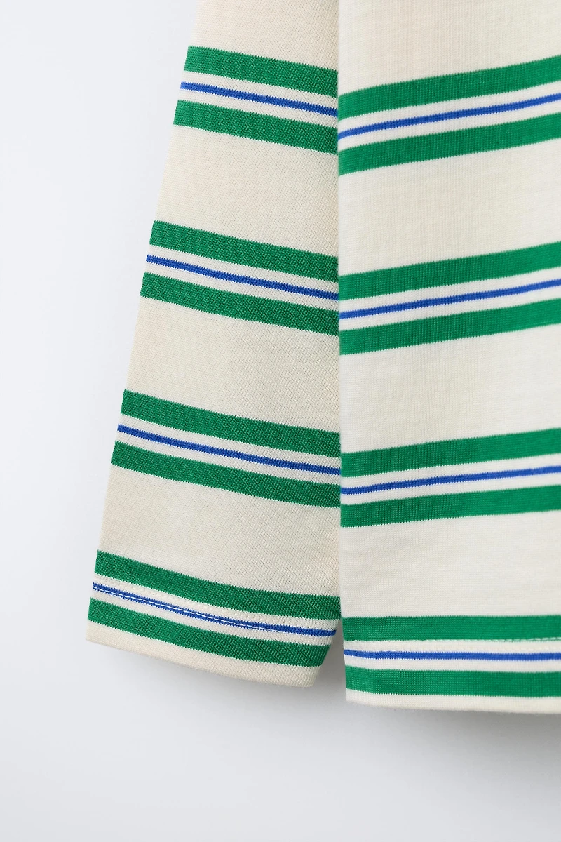 EMBROIDERED STRIPED T-SHIRT