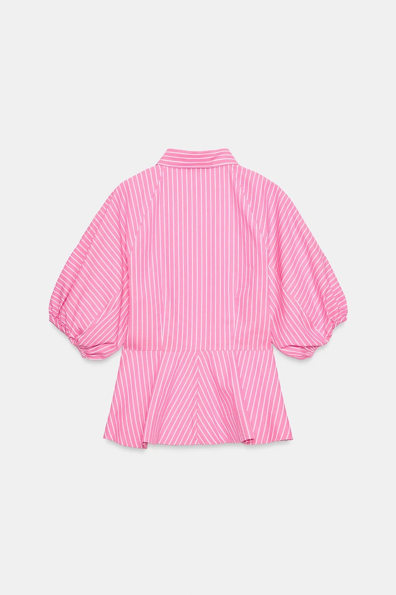 STRIPED POPLIN SHIRT