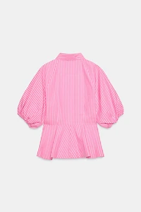 STRIPED POPLIN SHIRT