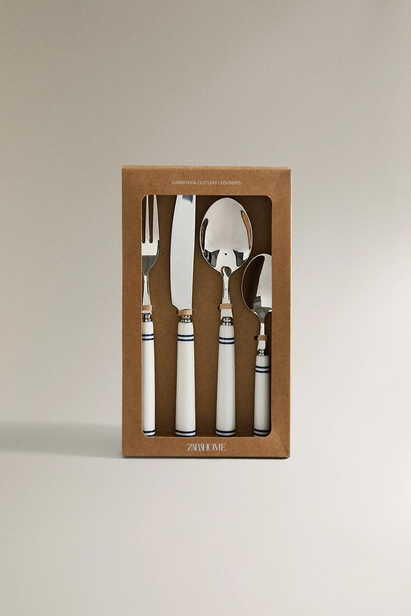 4-PIECE CERAMIC FLATWARE SET