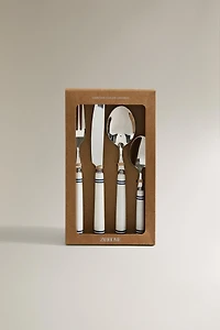 4-PIECE CERAMIC FLATWARE SET