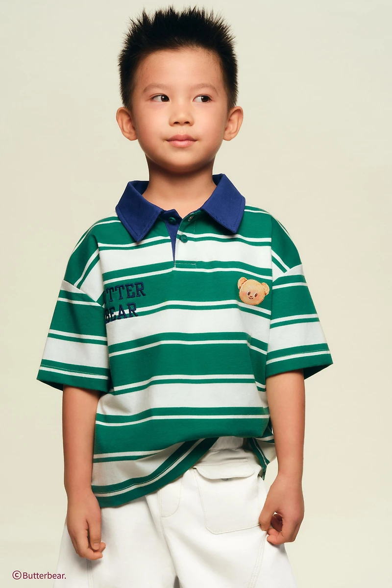STRIPED BUTTERBEAR © POLO SHIRT