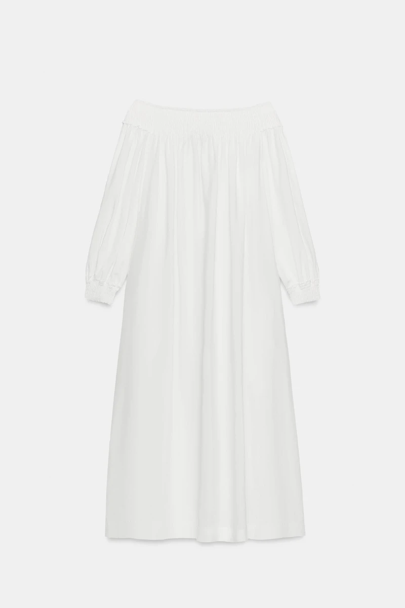 ZW COLLECTION OFF-THE-SHOULDER MIDI DRESS