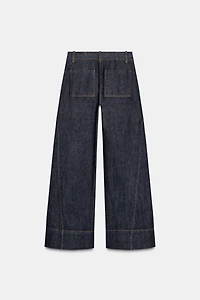 WIDE LEG SEAMED PANTS