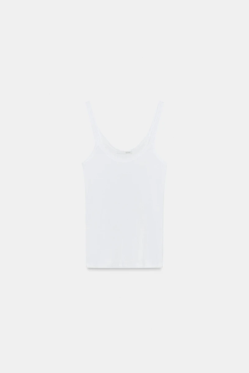 RIBBED STRAP TOP
