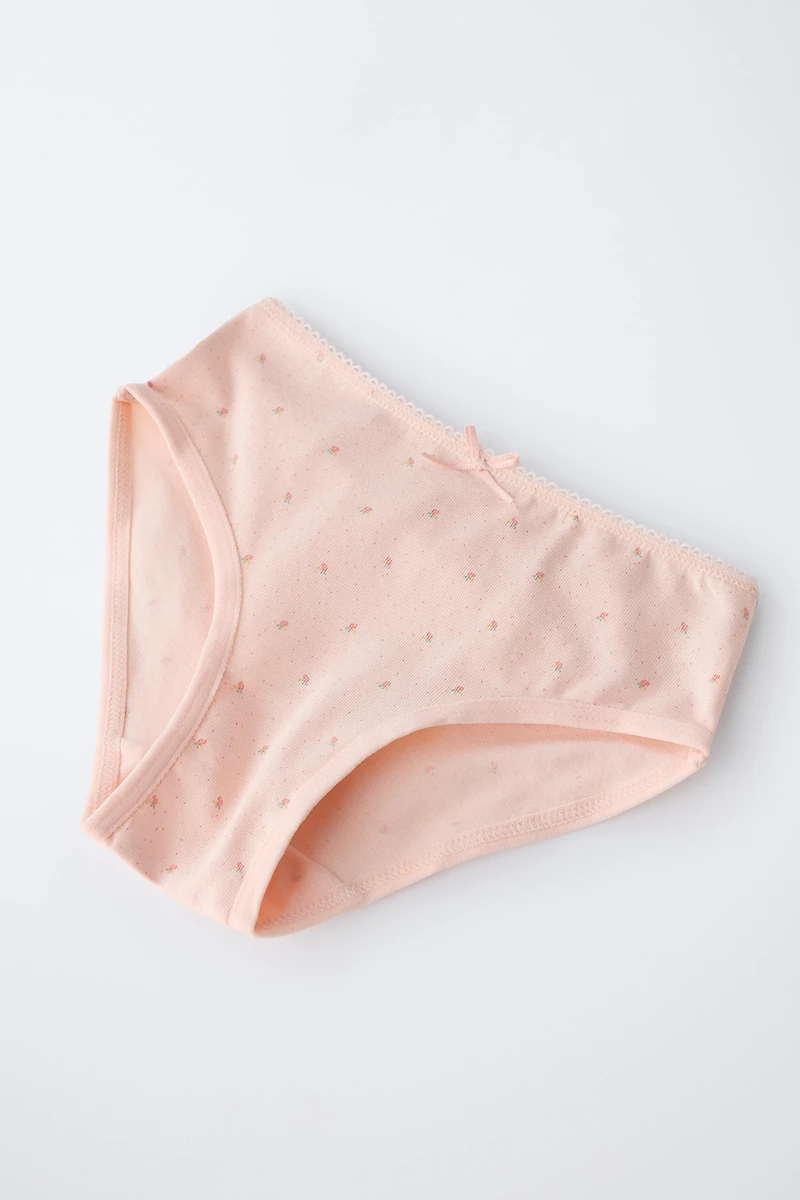 1 1/2-6 YEARS / SIX-PACK OF FLORAL UNDERWEAR