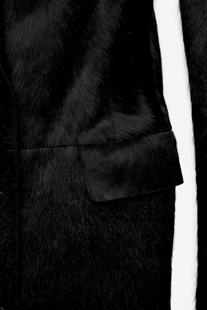 TAILORED LEATHER COAT WITH FUR LUDOVIC DE SAINT SERNIN x ZARA