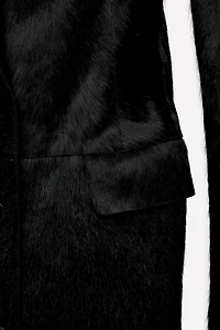 TAILORED LEATHER COAT WITH FUR LUDOVIC DE SAINT SERNIN x ZARA