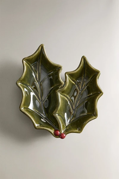 CHRISTMAS HOLLY PORCELAIN BOWL