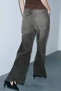 ZW COLLECTION MID-RISE WIDE LEG JEANS WITH DARTS