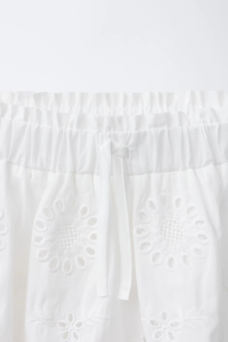 SWISS EMBROIDERED SHORTS