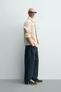RELAXED FIT PINSTRIPE JACKET