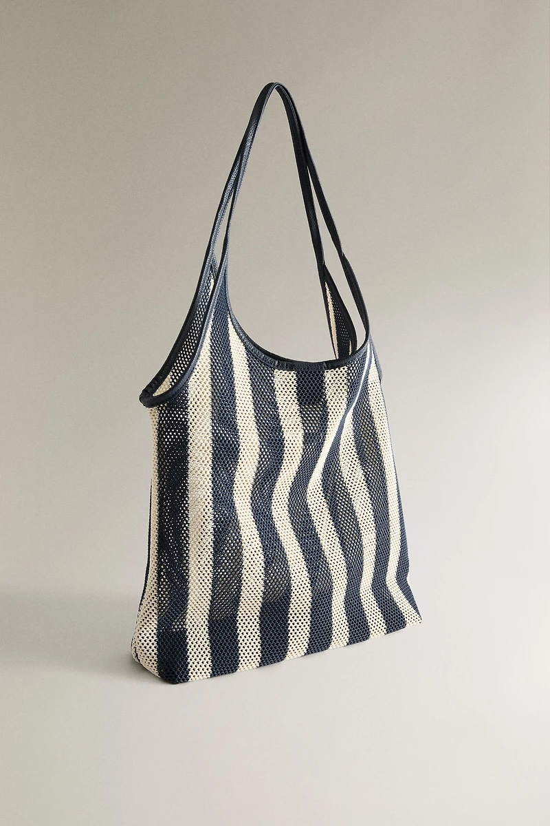 STRIPED TOTE BAG